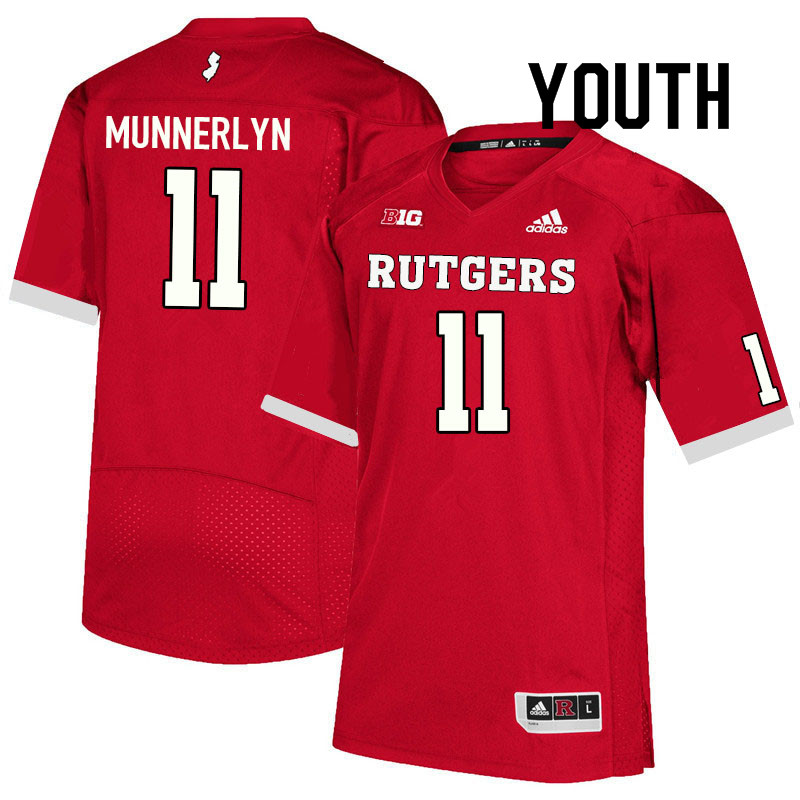 Youth #11 Don Munnerlyn Rutgers Scarlet Knights College Football Jerseys Sale-Scarlet - Click Image to Close